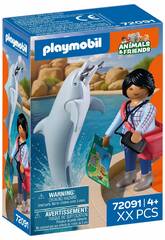 Playmobil Animals & Friends Zoo: Delfin und Besucher