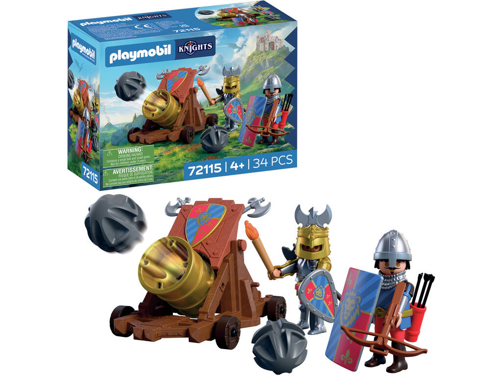 Playmobil Knights Cañón de Fuego de Caballeros León