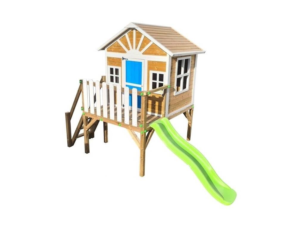 Maisonnette en bois Visby surélevée sur une plateforme de 90 cm, 258 x 200 x 315 cm Masgames MA809599X