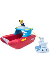 Patrulha Pata Vehículo Sea Patroller com Figura Chase e Tubarão