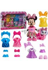 Ensemble de mode Disney Junior Minnie Glitter & Glam pour animaux de compagnie (15 cm) et accessoires
