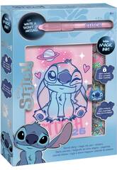 Disney Stitch Set Diário Secreto com Caneta Mágica e Autocolantes