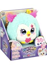 Funtasy Family Kiss Meez Mascote Coruja Azul com Sons