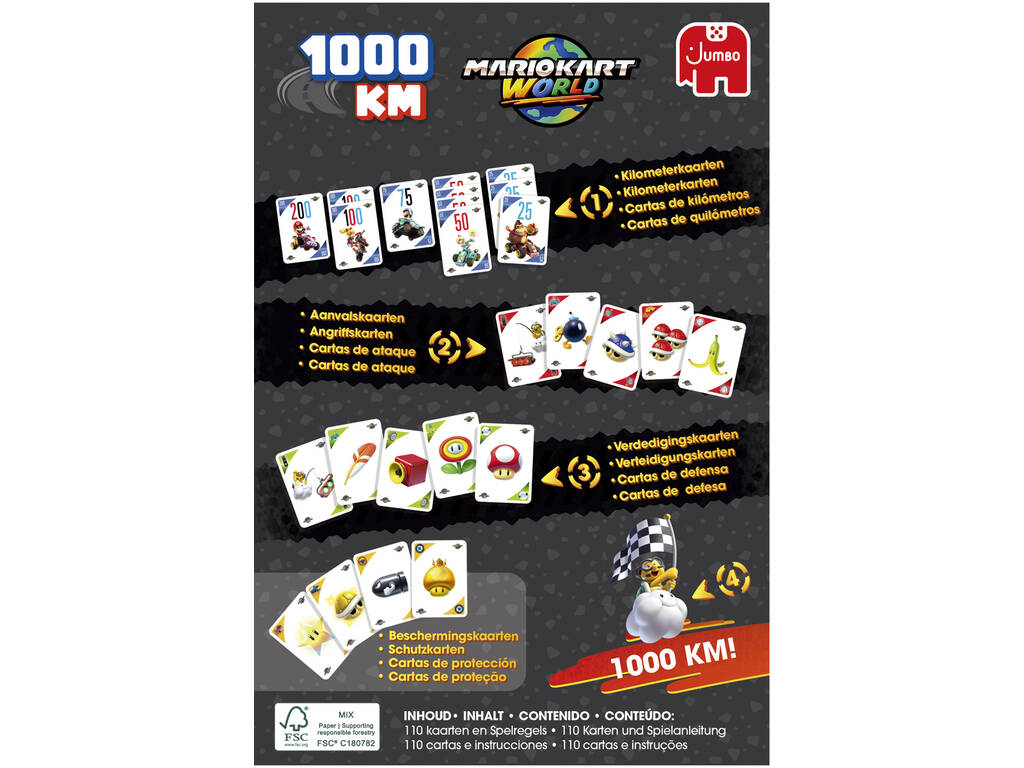 Jeu de cartes Mario Kart World 1000 km