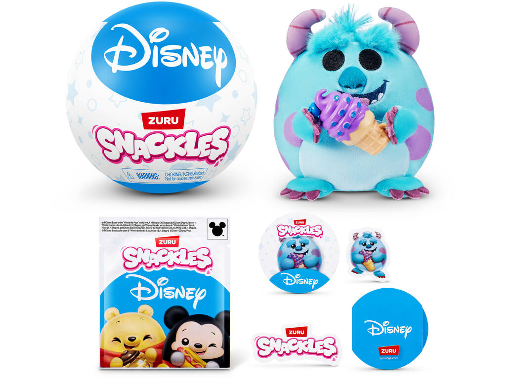  Zuru Snackles Disney Peluche Bola Surpresa Série 1 
