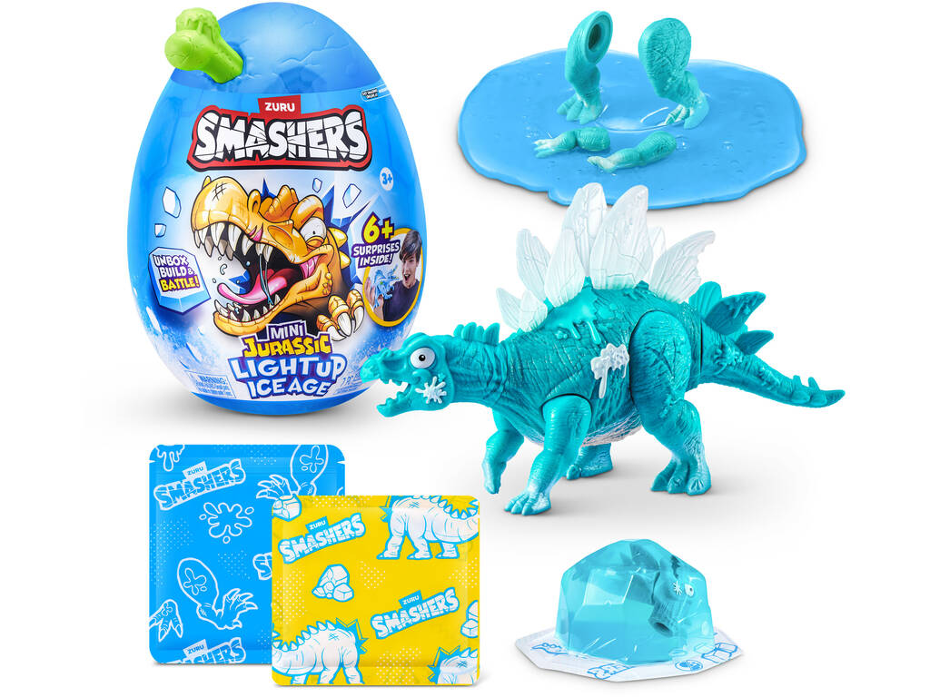 Zuru Smashers Mini Jurassic Light Up Ice Age Œuf Surprise