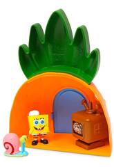 Bob Esponja Playset Casa Piña con 2 Figuras de 4 cm