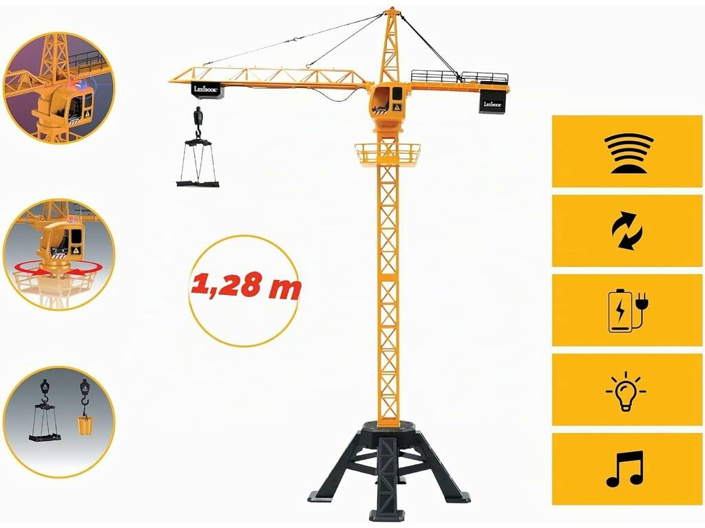 Grúa Gigante Radio Control Croslander Pro de 128 cm con Luz y Sonidos - imagen 4