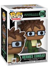 Funko Pop Animation Futurama Figura Hermes Conrad con Taza