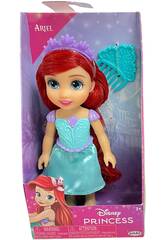 Princesas Disney Muñeca Ariel de 15 cm con Peine
