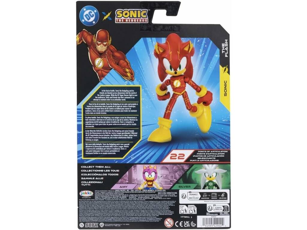 DC X Sonic Figura Sonic The Flash de 13 cm
