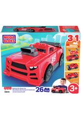 MegaBloks Coche de Carreras Apila y Juega 3 en 1 de 26 Piezas
