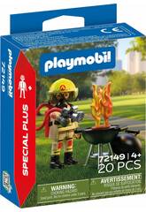 Figurine Playmobil Special Plus Pompier avec lampe de secours