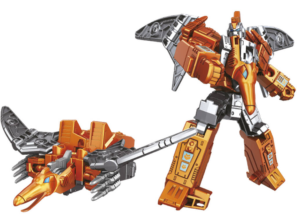 Jurassic Nexus Guardián Estelar Definitivo Figura Transformable 6 en 1 Dinosaurio de 24 cm