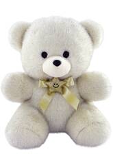 Oso de Peluche Blanco de 36 con Brillo y Lazo Estrella