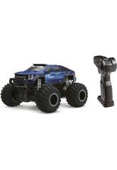 Coche Radio Control Vulcano Extreme Truck Azul 1:16 con Deformación, Efecto Humo y Luz