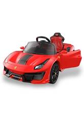 Coche Descapotable Ferrari 488 Pista Spider Rojo Radio Control a Batería de 11V Li-ion con Luz