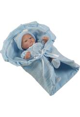 Dummy 25 cm Mini Newborn Blaues Kleid
