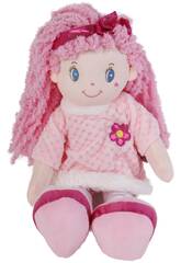 Puppe von Lappen 45 cm. Rose Blume
