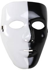 Máscara Blanca y Negra 18x23 cm.