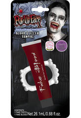 Set Vampire Avec Sang et Dentier