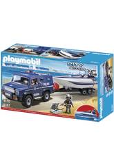 Playmobil Carro de Polícia com Barco 5187