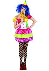 Kostüm Farbiger Clown Frau Größe XL