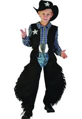 Kostüm Cowboy Schwarz Junge Größe M