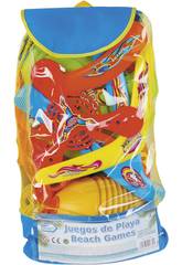 Set Jeux De Plage 4 en 1 Sac à dos 45x23x16 un cm.