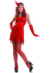 Disfraz Mujer L Chica Años 20 Rojo