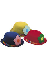 Chapeau Melon de Clown 3 Couleurs