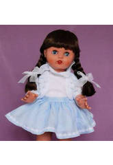 Conjunto Saia Celeste e Jaqueta Branca e Azul Celeste 