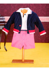 Conjunto Pantalón Rayas Blanco y Rojo