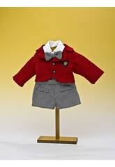 Ensemble Pantalon Carreaux et Vetse rouge