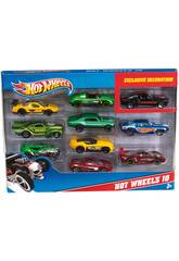 Hot Wheels Pack 10 Vehículos de Juguete Mattel 54886