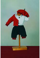 Ensemble Tricot Pantalon Marin et Veste Rouge