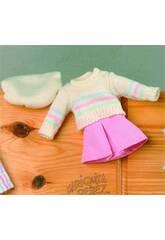 Mini Ensemble Jupe Rose et Jersey Tricot