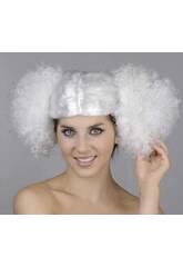 Perruque Adulte Afro Couette Blanche