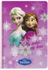 Libreta Folio Tapas Duras 80 h. Frozen