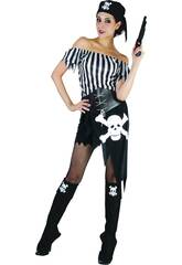 Fantasia Pirata Caveira Mulher Tamanho XL