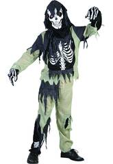 Déguisement Squelette Zombie Garçon Taille XL