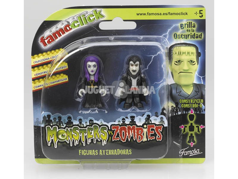 Famo click monsters VS Zombies pack 2 figurines