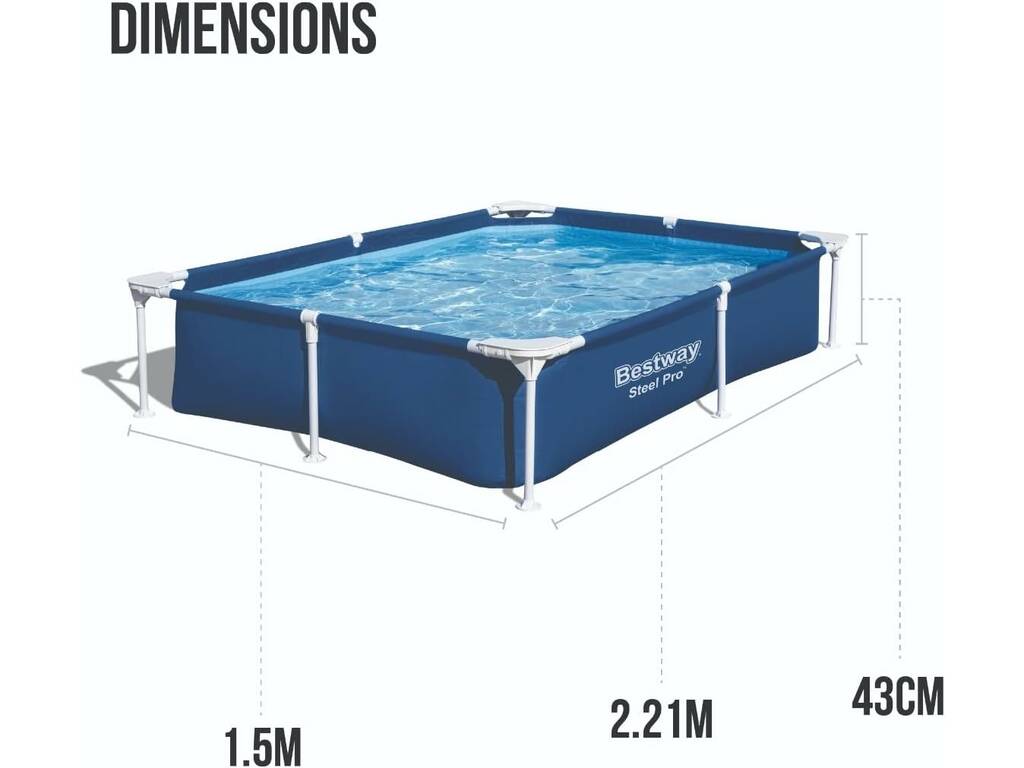 Piscine Hors sol 221 x 150 x 43 cm Bestway 56401