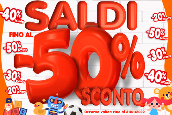 Sconti del 20%, 30%, 40%, 50% negli articoli selezionati