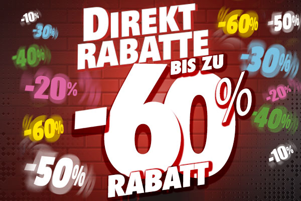 Direkten Rabatten von 10% bis 60% in einer Auswahl von Artikeln